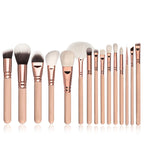 15-Piece Rose Gold Makeup Brush Set