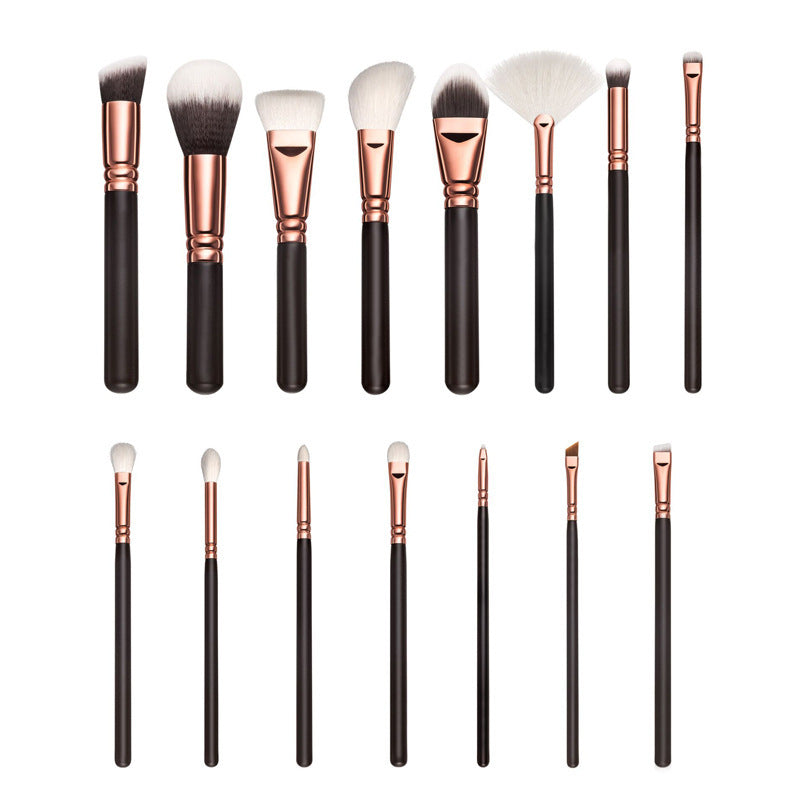 15-Piece Rose Gold Makeup Brush Set