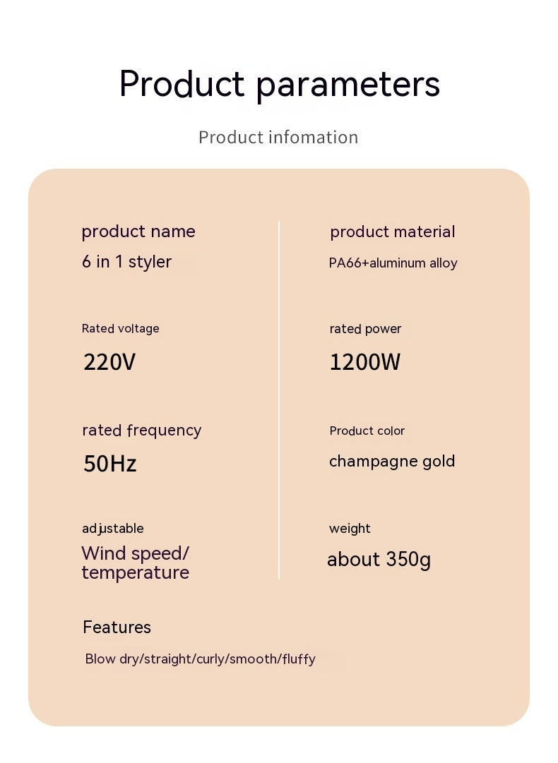 Opal 6 in 1 Automatic Hair Dryer