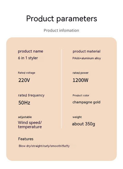 Opal 6 in 1 Automatic Hair Dryer