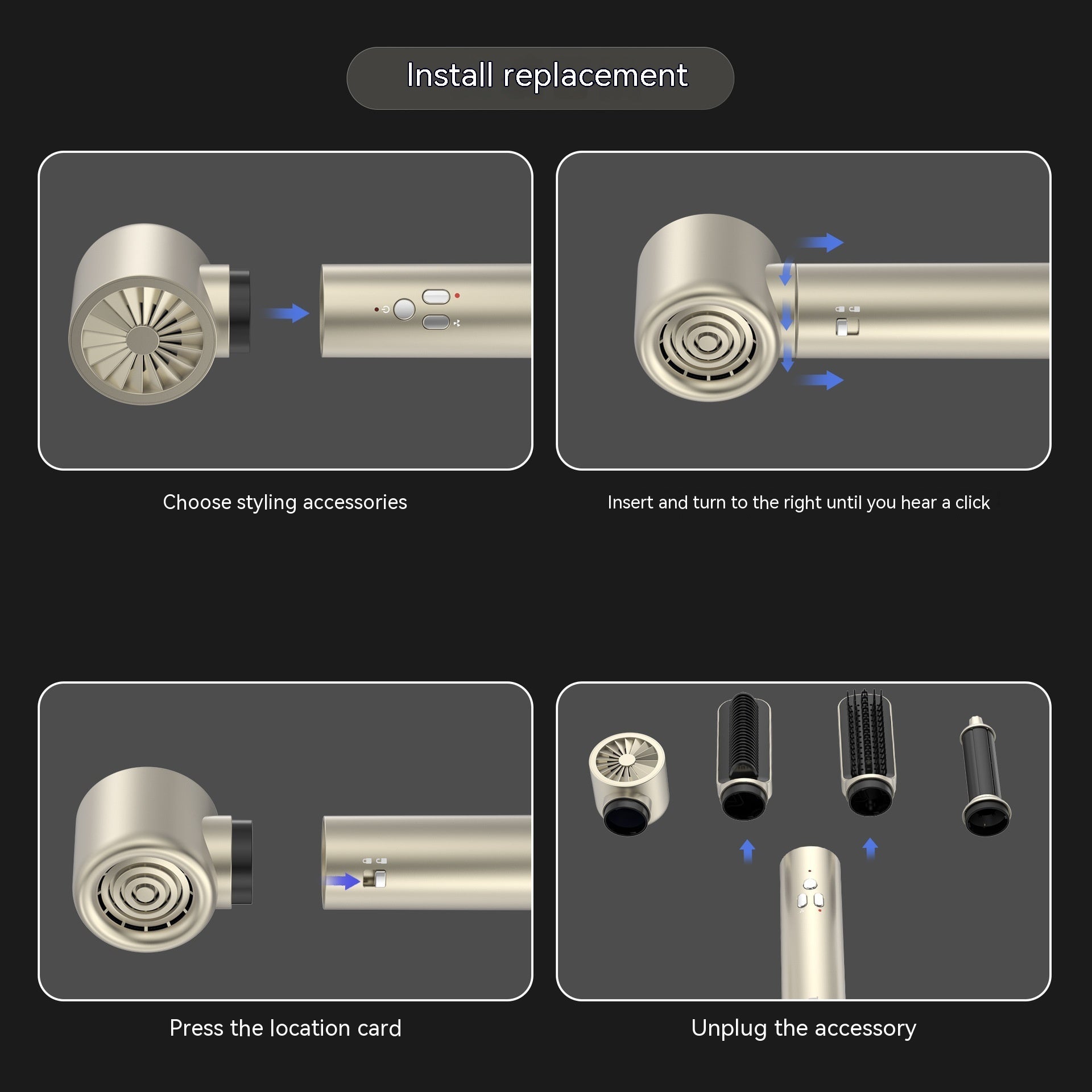 Multifunctional Hair Care 6 in 1 Automatic Hair Dryer