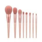 Makeup Brush Fiber Set -8-Piece Portable Silk
