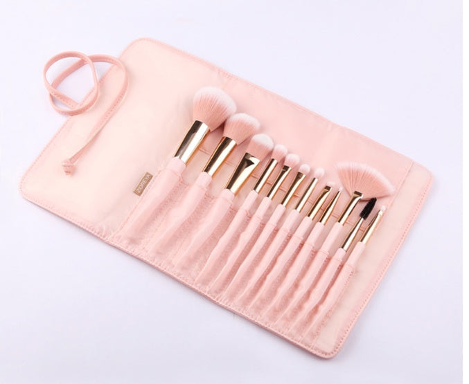 ZOREYA 12-Piece Makeup Brush Set with PU Bag