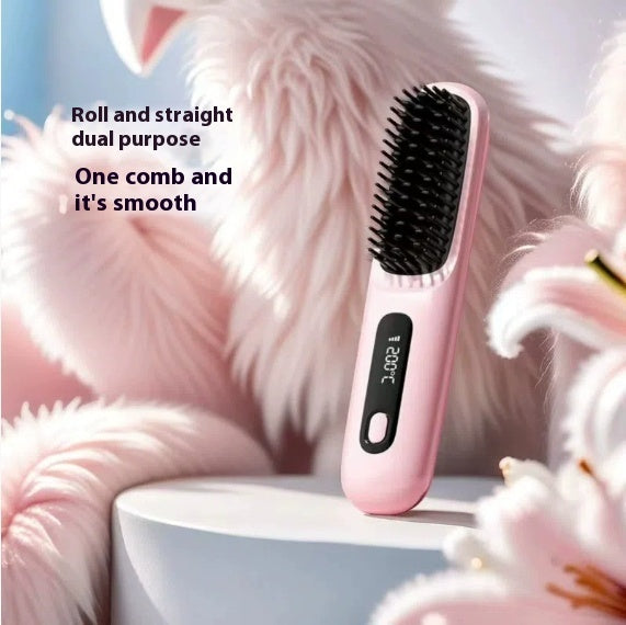 Portable 2-in-1 Hair Straightener & Curler