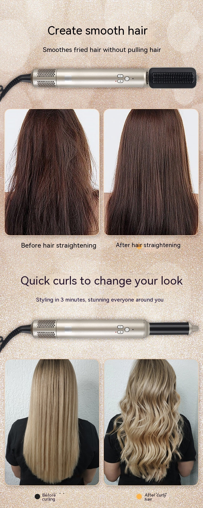 Multifunctional Hair Care 6 in 1 Automatic Hair Dryer