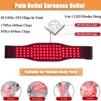 Red Light Infrared Therapy Belt – Heat & Waist Pain Relief
